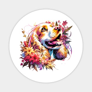 Joyful English Cocker Spaniel Celebrates Mothers Day Magnet